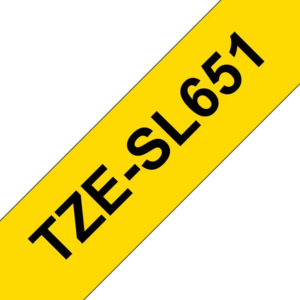 Brother TZe-SL651, žlutá / černá (24mm, samolaminovací)