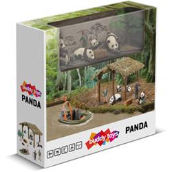 Buddy Toys BGA 1031 Roztomilá rodinka pandy velké s ošetřovateli