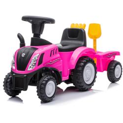 Buddy Toys BPC 5177 Kolobežka New Holland T7 s vozíkom, ružová