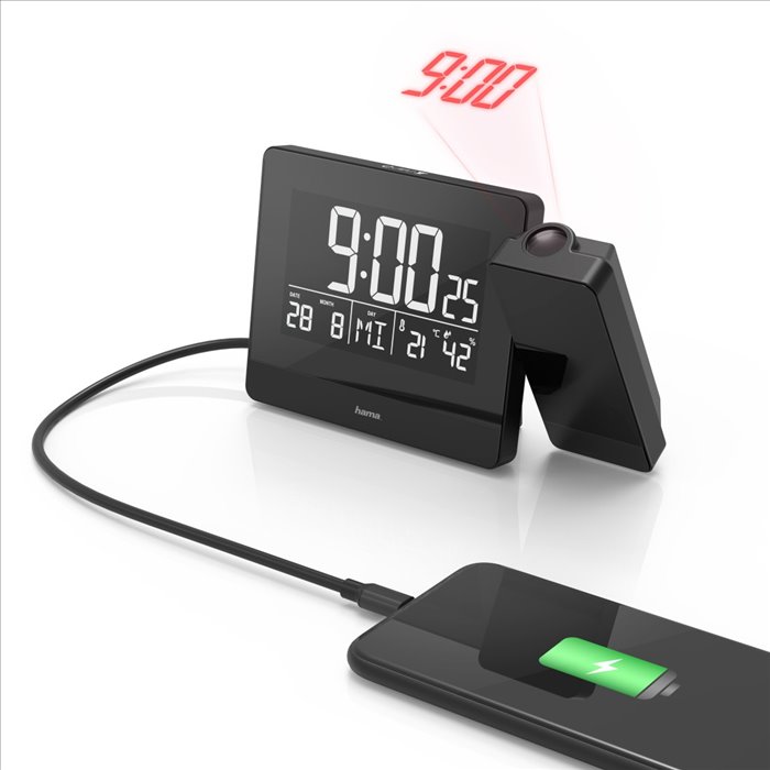 Budík Hama Plus Charge s premietaním času (186332)