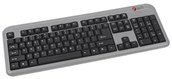 C-TECH KB-101 PS/2 slim, stříbrná