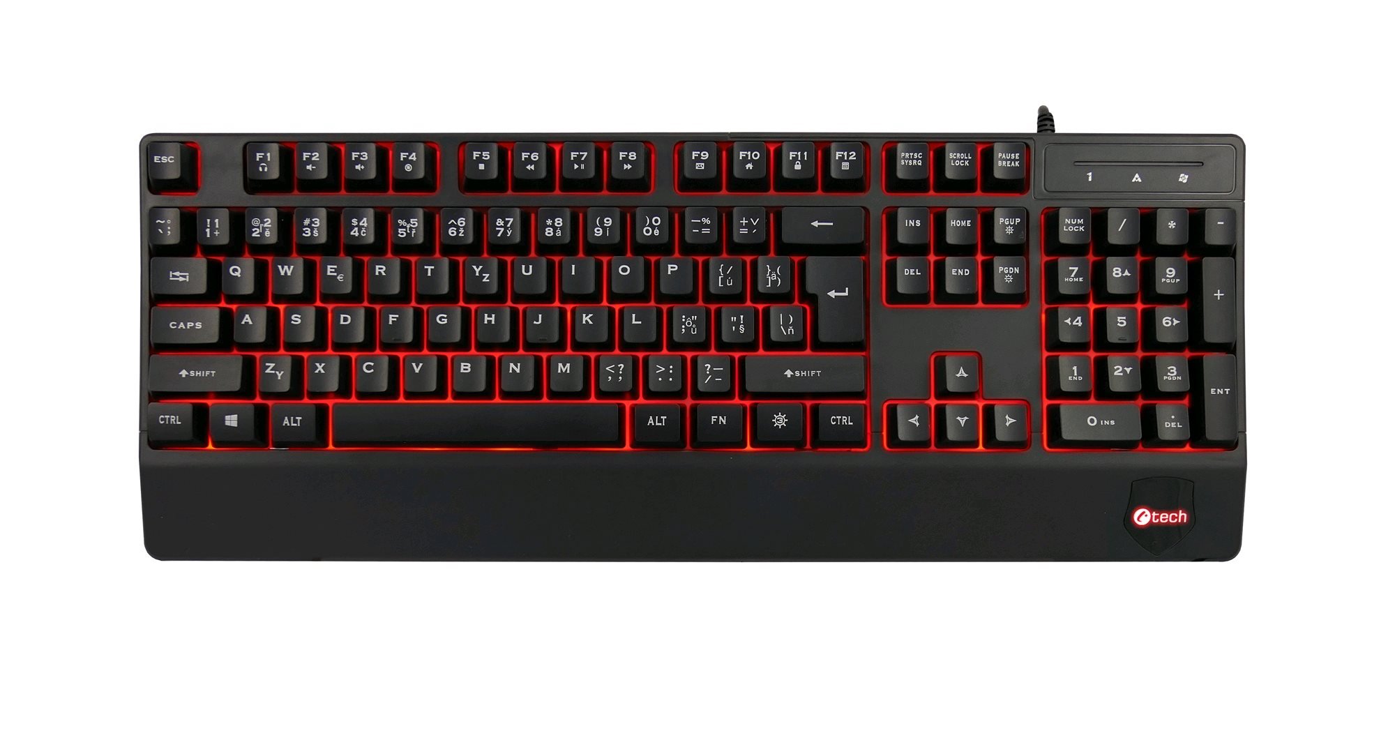 C-TECH KB-104BK, čierna