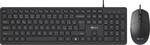 C-TECH KBM-105, drôtová kombinovaná súprava s myšou, USB, CZ/SK
