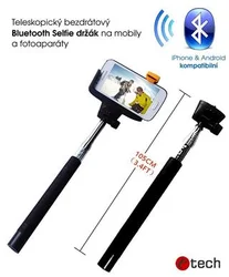 C-TECH MP107 černý, Bluetooth selfie držák