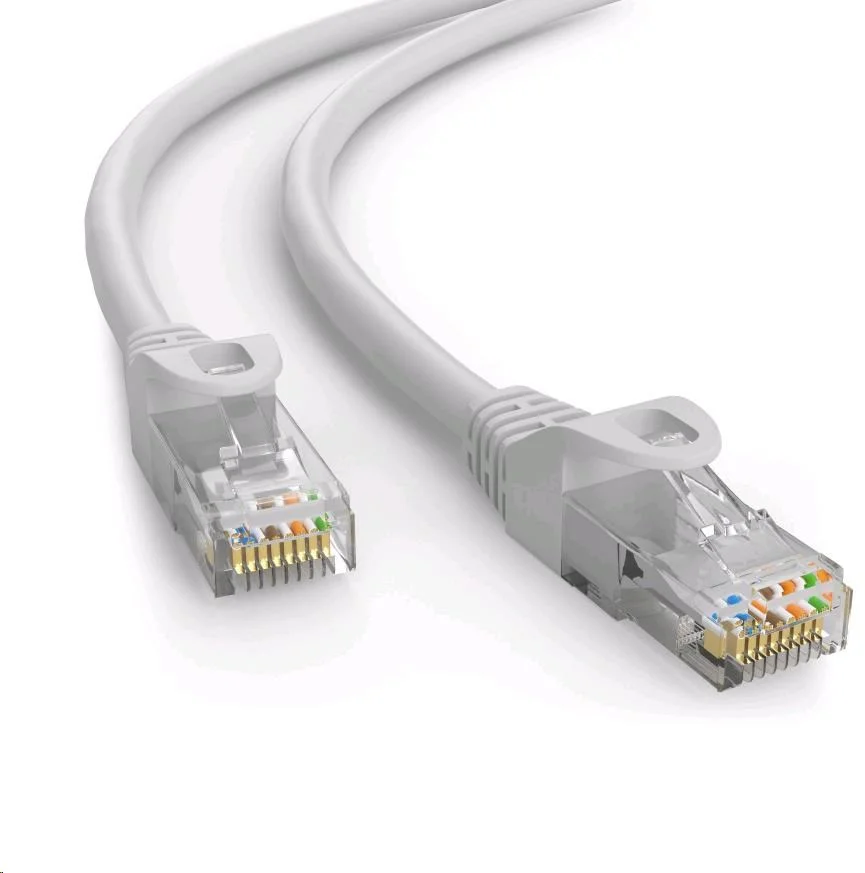C-TECH patch kábel Cat6, UTP, sivý, 0,5 m