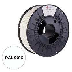 C-TECH PREMIUM LINE tlačová struna (filament), PLA, transportná biela, RAL9016, 1,75mm, 1kg