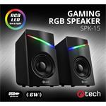 C-TECH SPK-15, 2.0, RGB, čierna