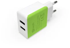 C-Tech UC-01, 2x USB, bílo-zelená