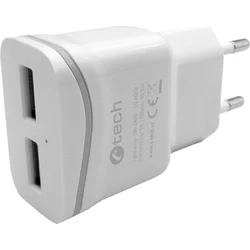 C-Tech UC-03, 2x USB, bílá UC-03W