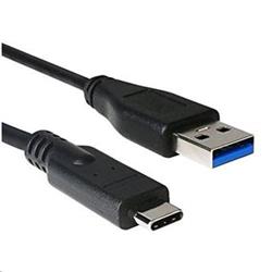 C-TECH USB 3.0 AM na USB-C kabel, 2m, černý