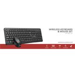 C-TECH WLKMC-04, bezdrôtová kombinovaná súprava s myšou, čierna, USB, CZ/SK