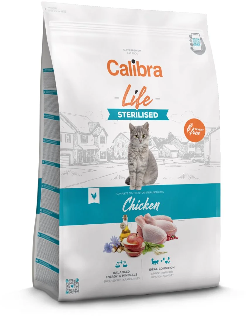 Calibra Cat Life Sterilised Chicken 1,5 kg granúl pre kastrované mačky