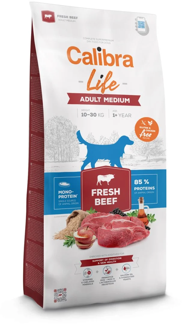 Calibra Dog Life Adult Medium Fresh Beef 12kg granule pro psy