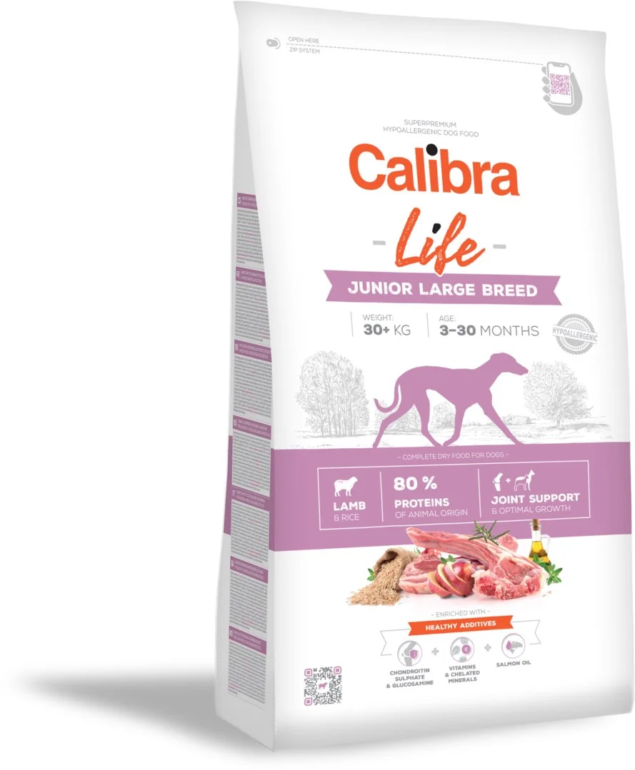 Calibra Dog Life Junior Large Breed Lamb 12kg granule pro štěňata