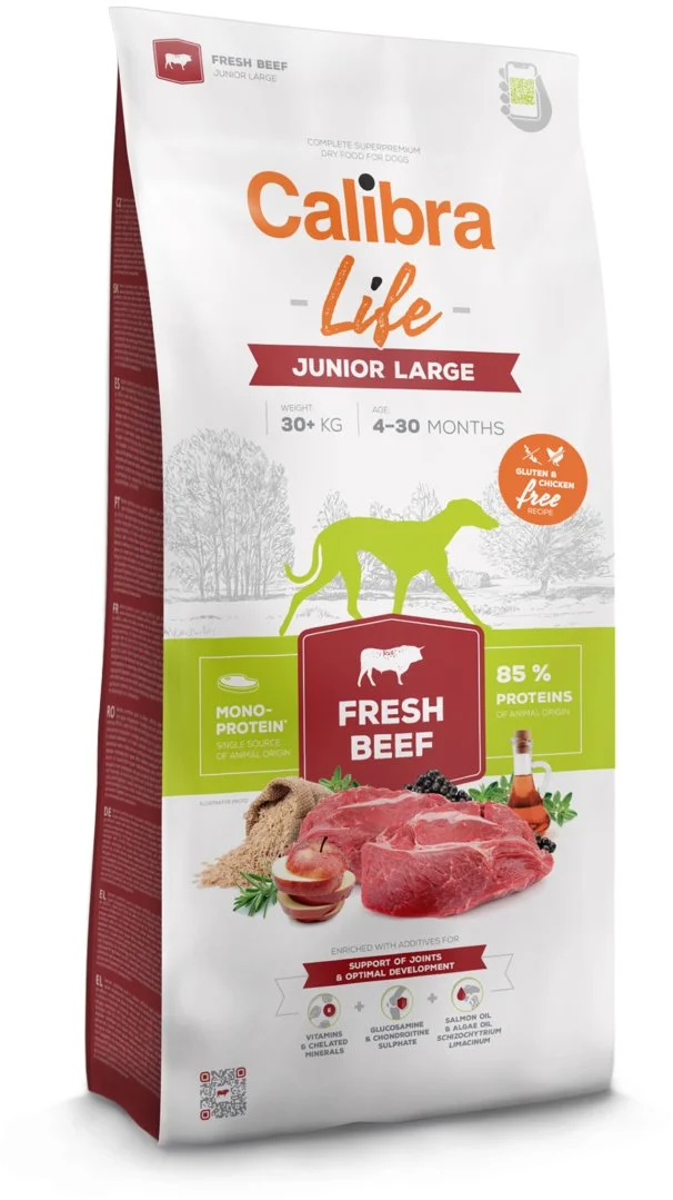 Calibra Dog Life Junior Large Fresh Beef 12kg granule pre šteňatá