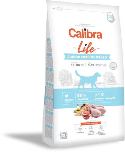 Calibra Dog Life Junior Medium Breed Chicken 12kg granule pro štěňata