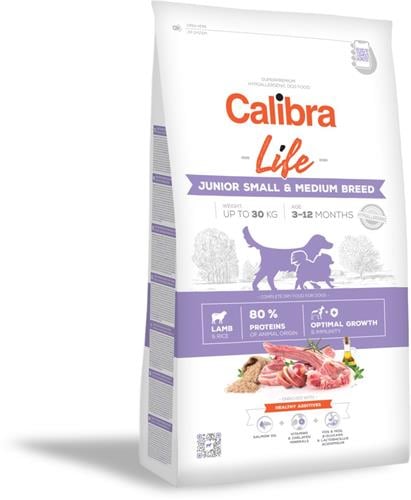 Calibra Dog Life Junior Small&Medium Breed Lamb 12kg granule pre šteňatá