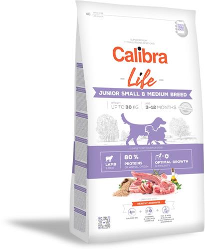 Calibra Dog Life Junior Small&Medium Breed Lamb 12kg granule pro štěňata
