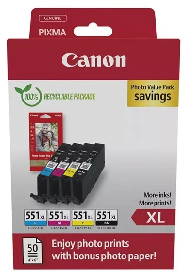 Canon CLI-551 XL C/ M/ Y/ BK Photo Value Pack