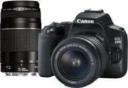 Canon EOS 250D Black + EF-S 18-55 DC + EF 75-300 DC 3454C016