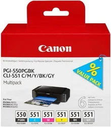 Canon PGI-550 + CLI-551 C/ M/ Y/ BK/ GY Multi pack 6496B005