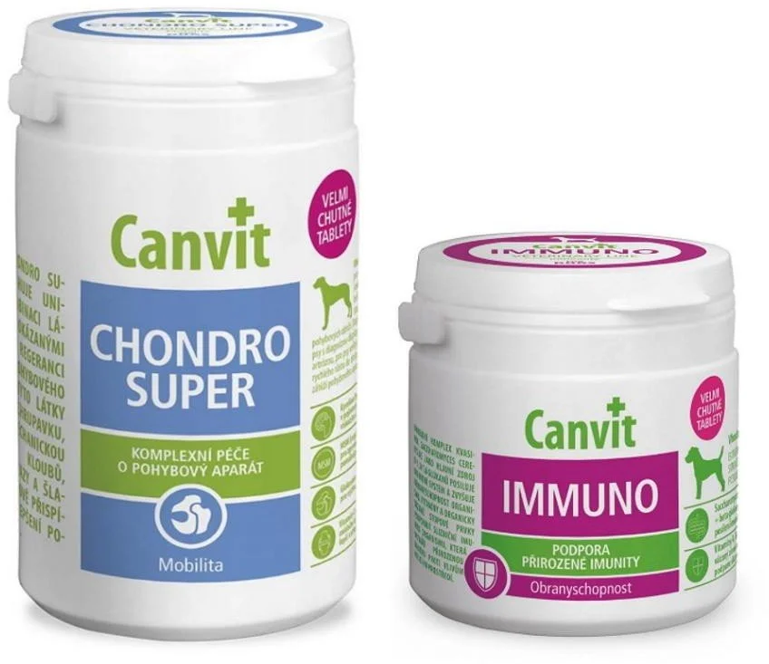 Canvit Chondro Super 230g + Canvit Immuno pre psov 100g