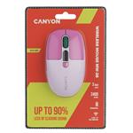 CANYON bezdrátová myš MW-26 LCD Silent růžová