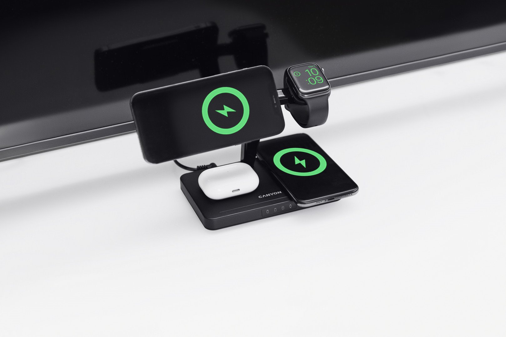 CANYON Bezdrátová nabíječka WCS-404B, černá