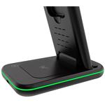 CANYON Bezdrátová nabíječka WS-304 CL, QC18W, 3v1, vstup 9V/2A, 12V/1.5A, výstup 15W/10W/7.5W/5W,Type C to USB-A, latte