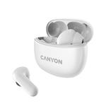 CANYON Bezdrátová stereo sluchátka True Wireless TWS-5 bílá