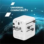 CANYON cestovní adapter OnTour 20 EU/UK/US/AUS 20W White