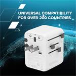 CANYON cestovní Adapter OnTour 20 EU/UK/US/AUS 70W  White
