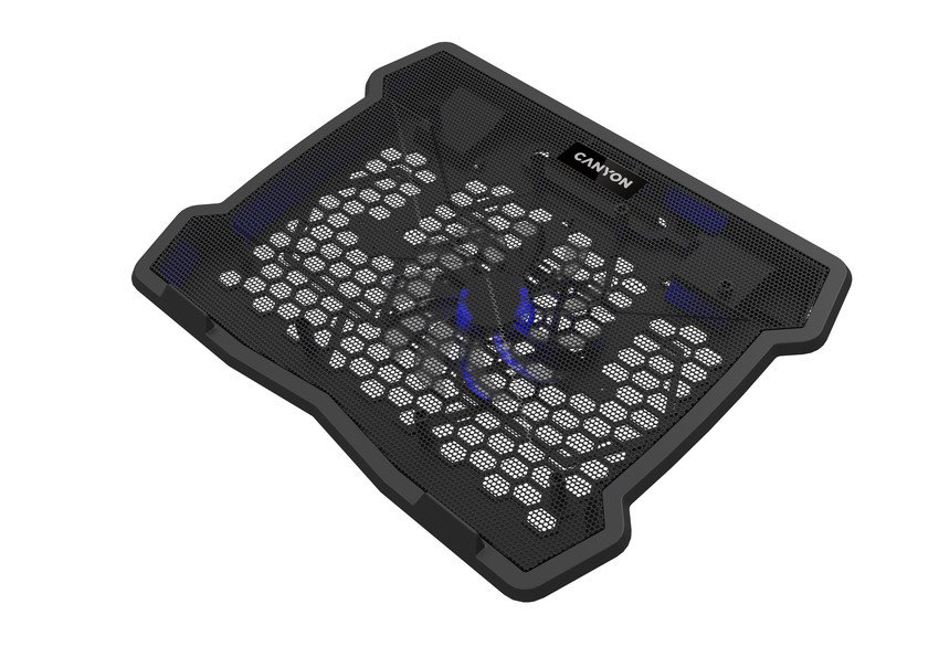 CANYON Chladící podstavec NS02 pro notebook 10-15.6", LED podsvícení, 1x ventilátor, 340x265x30mm