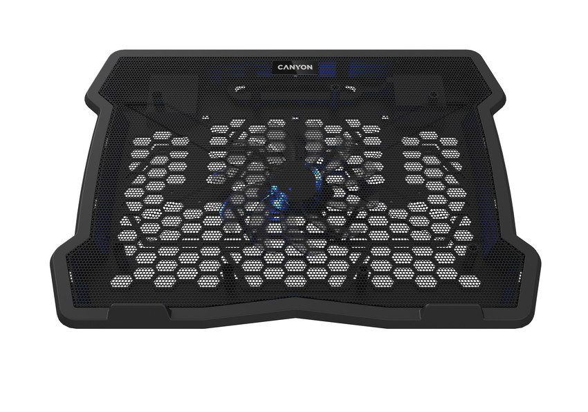 CANYON Chladící podstavec NS02 pro notebook 10-15.6", LED podsvícení, 1x ventilátor, 340x265x30mm