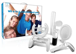 CANYON CNG-WII06 - Wii 6-in-1 entertainment pack - golfová hůl, volant, puška, grip