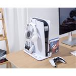 CANYON CS-51 chladící stojan pro PS5 Slim/PS5 Pro s RGB,  nabíjecí, Bílá