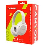 CANYON headset BTHS-3, USB-C, BT V5.1 JL6956, baterie 300mAh až 15h, 20Hz-20KHz, béžová (slonová kost)