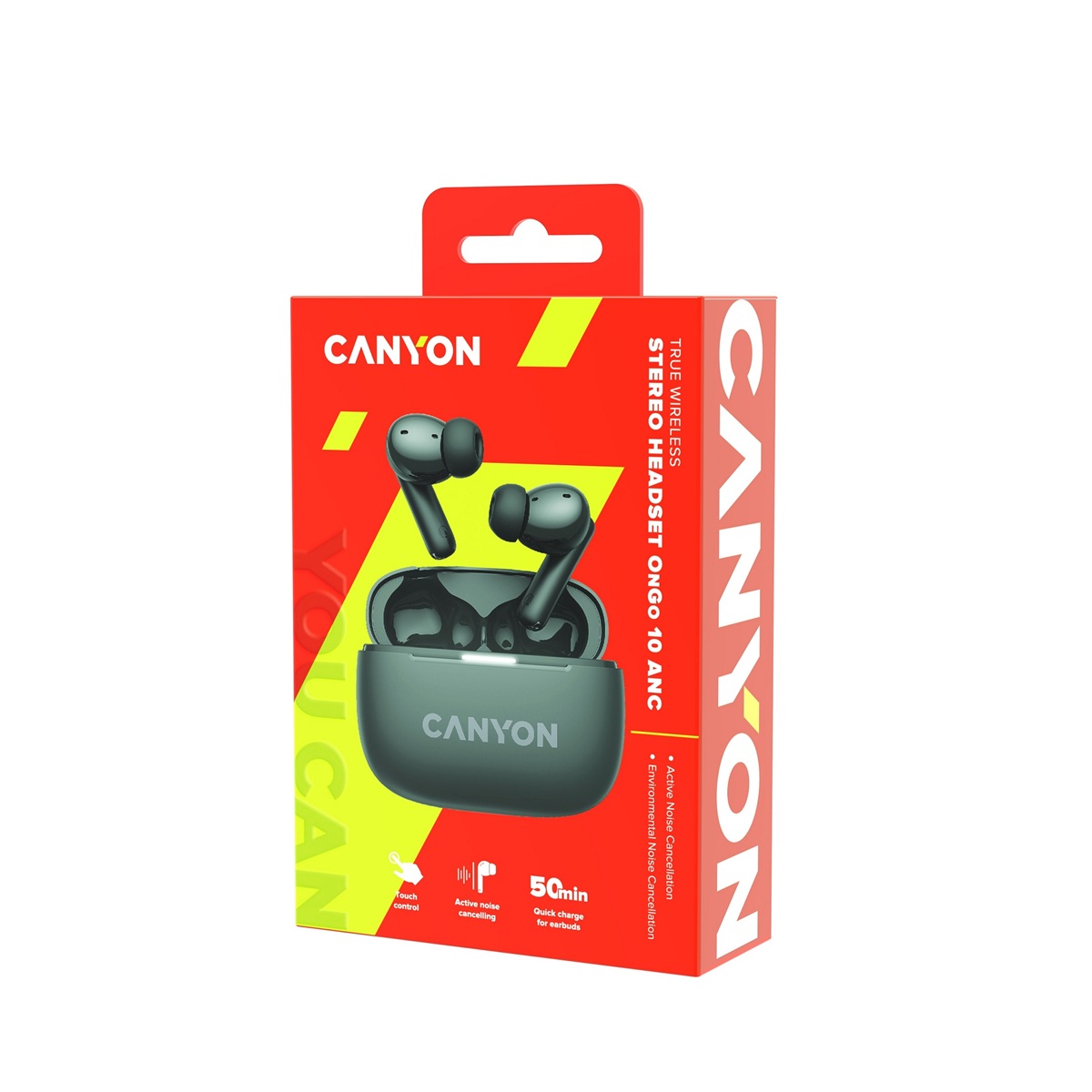 CANYON headset OnGo šedá