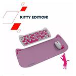 CANYON Kitty edice HSET-W6, bezdrátový SET klávesnice + optická myš + ochranné pouzdro + podložka, růžová