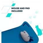 CANYON Kitty edice HSET-W6, bezdrátový SET klávesnice + optická myš + ochranné pouzdro + podložka, růžová