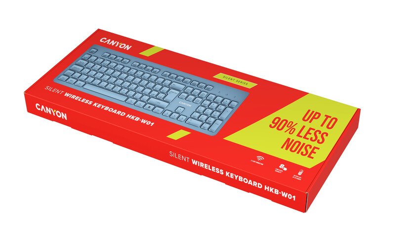 CANYON klávesnice HKB-W01 CS modrá