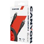 CANYON Lightning nabíjací kábel MFI-4, USB-C Napájanie 18 W, certifikovaný spoločnosťou Apple, dĺžka 1,2 m, čierny