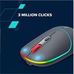 CANYON myš optická bezdrátová MW-22, RGB, 800/1200/1600 dpi, 4 tl, BT+2,4GHz, baterie 650mAh, rice