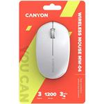 CANYON myš optická bezdrátová MW-4, 1200 dpi,3 tl., Bluetooth, AA baterie, bílá