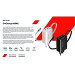 CANYON OnCharge 65RC Zabudovaný kábel USB-C 65W 1xPD 1xQC EU Biela nabíjačka