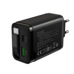 CANYON OnCharge 65RC Zabudovaný kábel USB-C 65W 1xPD 1xQC EU Čierna nabíjačka