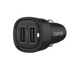 CANYON OnDrive 24 24W 2xUSB-A Čierna nabíjačka do auta