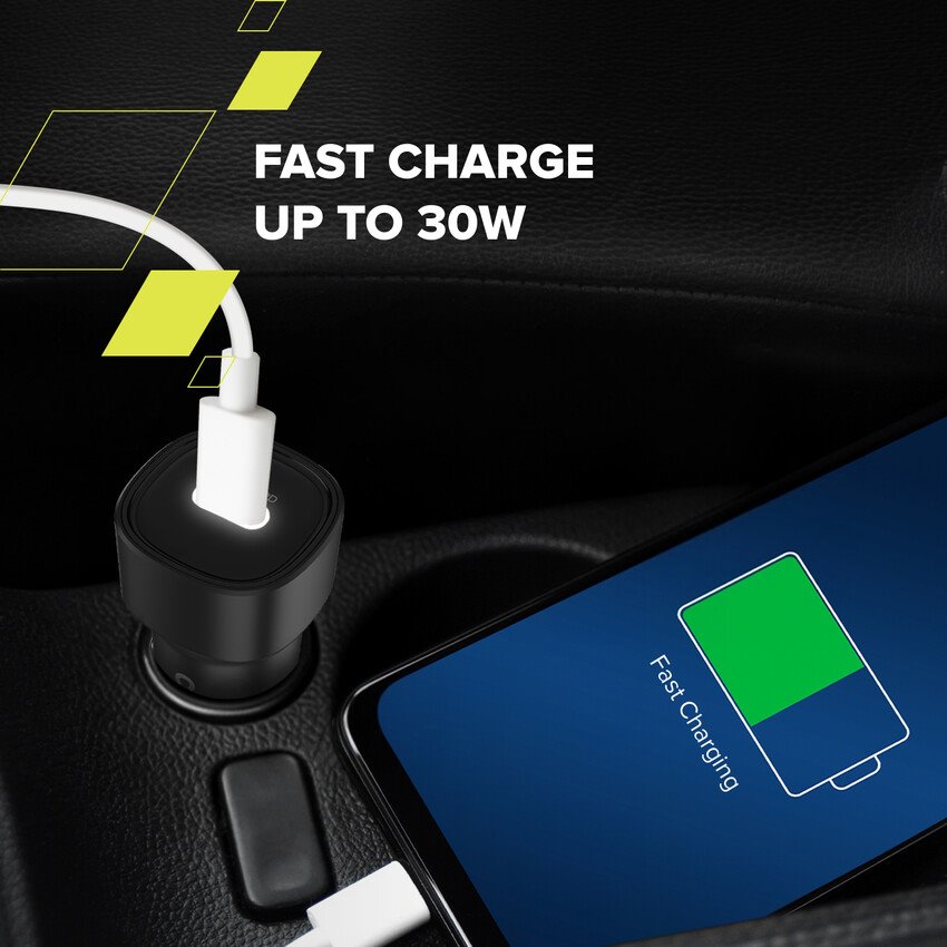 CANYON OnDrive 30 PD30W USB-C Black nabíječka do auta