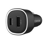 CANYON OnDrive 48 PD48W USB-A+USB-C Black nabíječka do auta