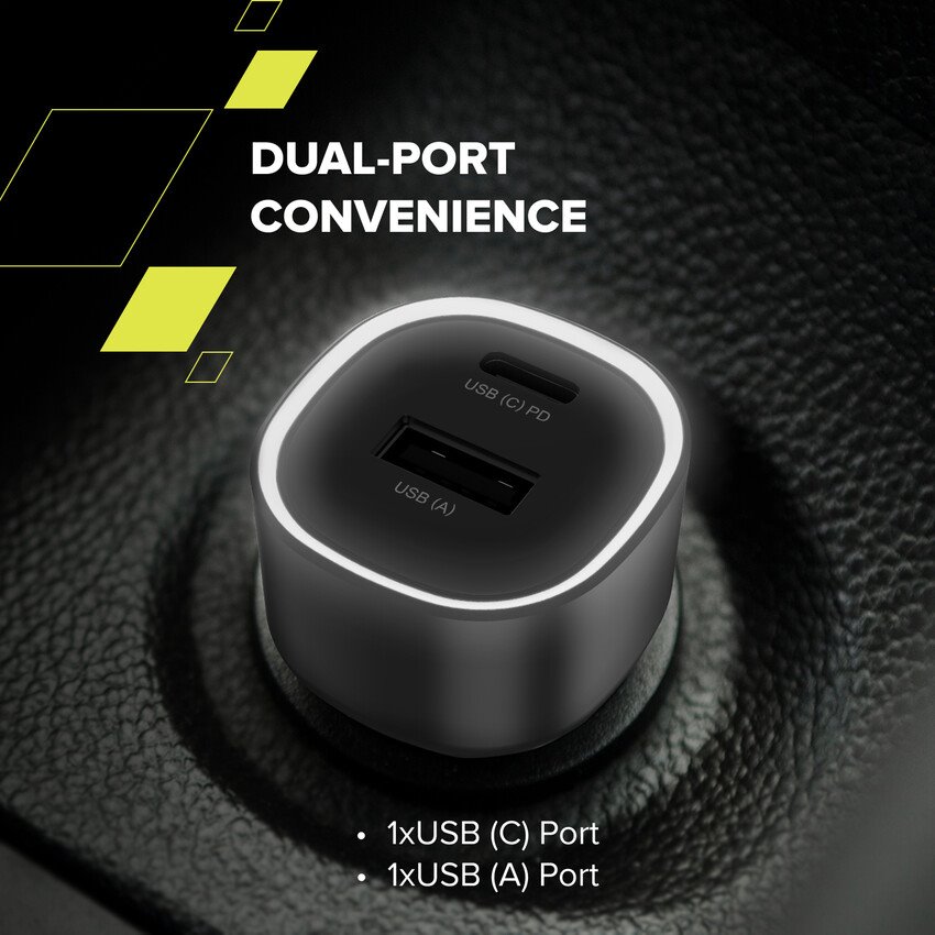 CANYON OnDrive 48 PD48W USB-A+USB-C čierna nabíjačka do auta